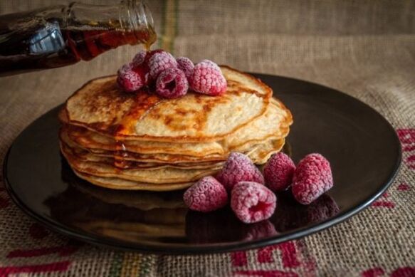 Crêpes au son dans le menu diététique du canard
